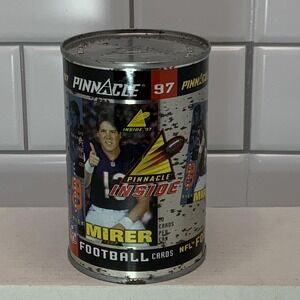 1997 Pinnacle Inside Football Cards Tin Rick Mirer Chicago Bears Unopened Can
